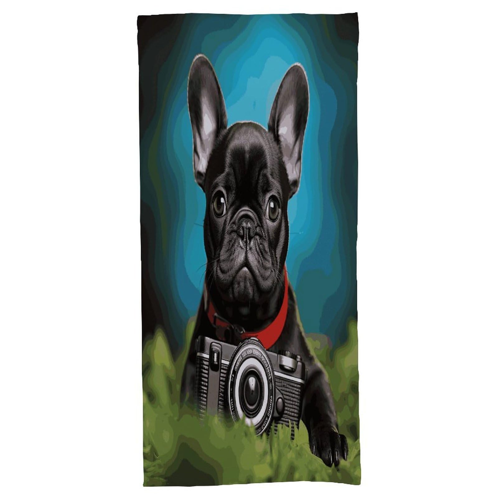 Fekiloot Men's Style French Bulldog Puppy With Camera Bath Towel Highly Absorbent,Beach Towels For Wo,Pool Towel Bathroom Essential For Beach,Gym,Travel, Camp