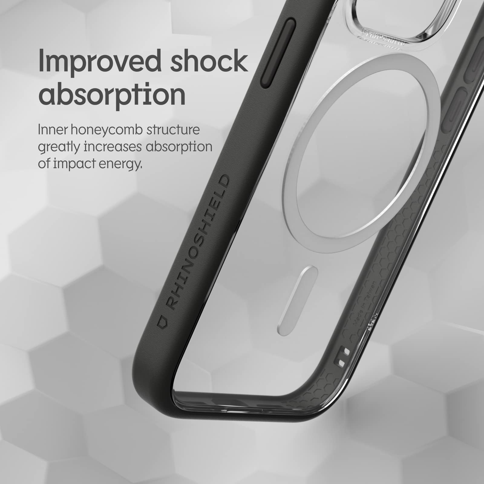 Custodia RhinoShield Mod NX Per IPhone 14, Paraurti Personalizzabile, Protezione Caduta 3,5 Metri, Colore Platinum Gray
