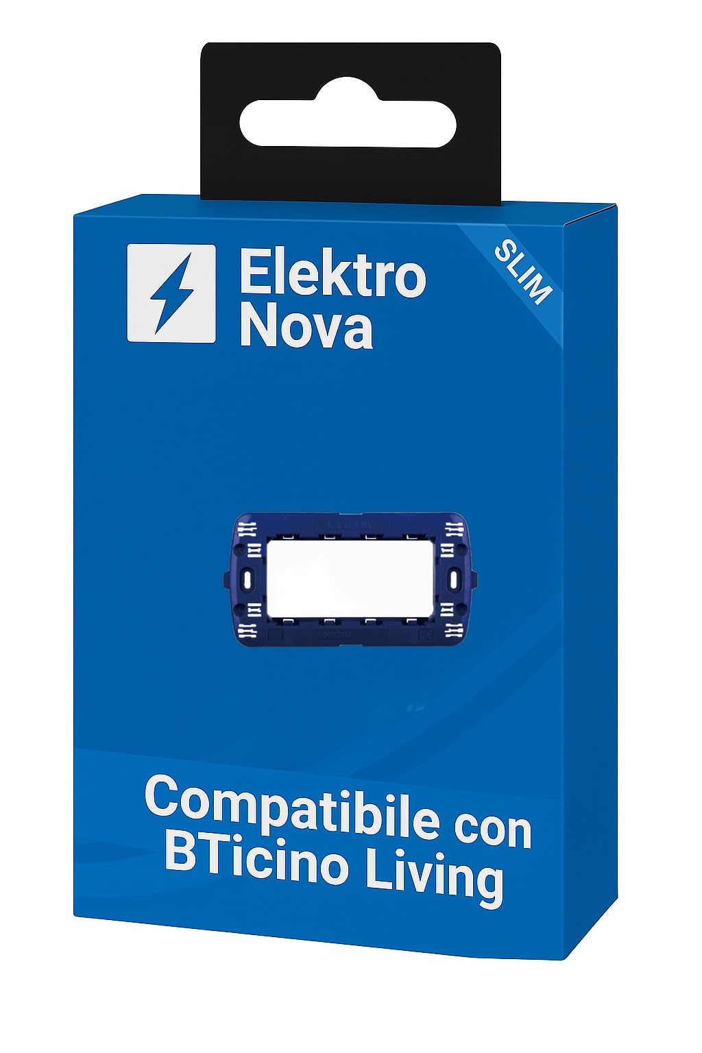 Elektronova, supporto 4 posti (504) compatibile con BTicino LivingLight, confezione da 4 pezzi