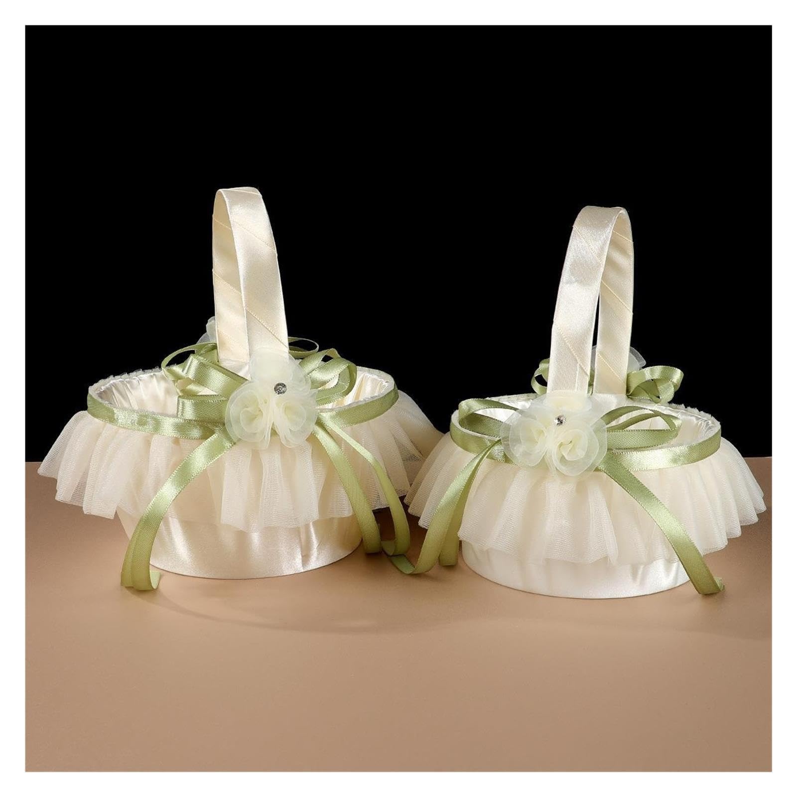 Hochzeitsblütenkorb, Blumenkorb aus Spitze im Waldstil for Hochzeiten(S)