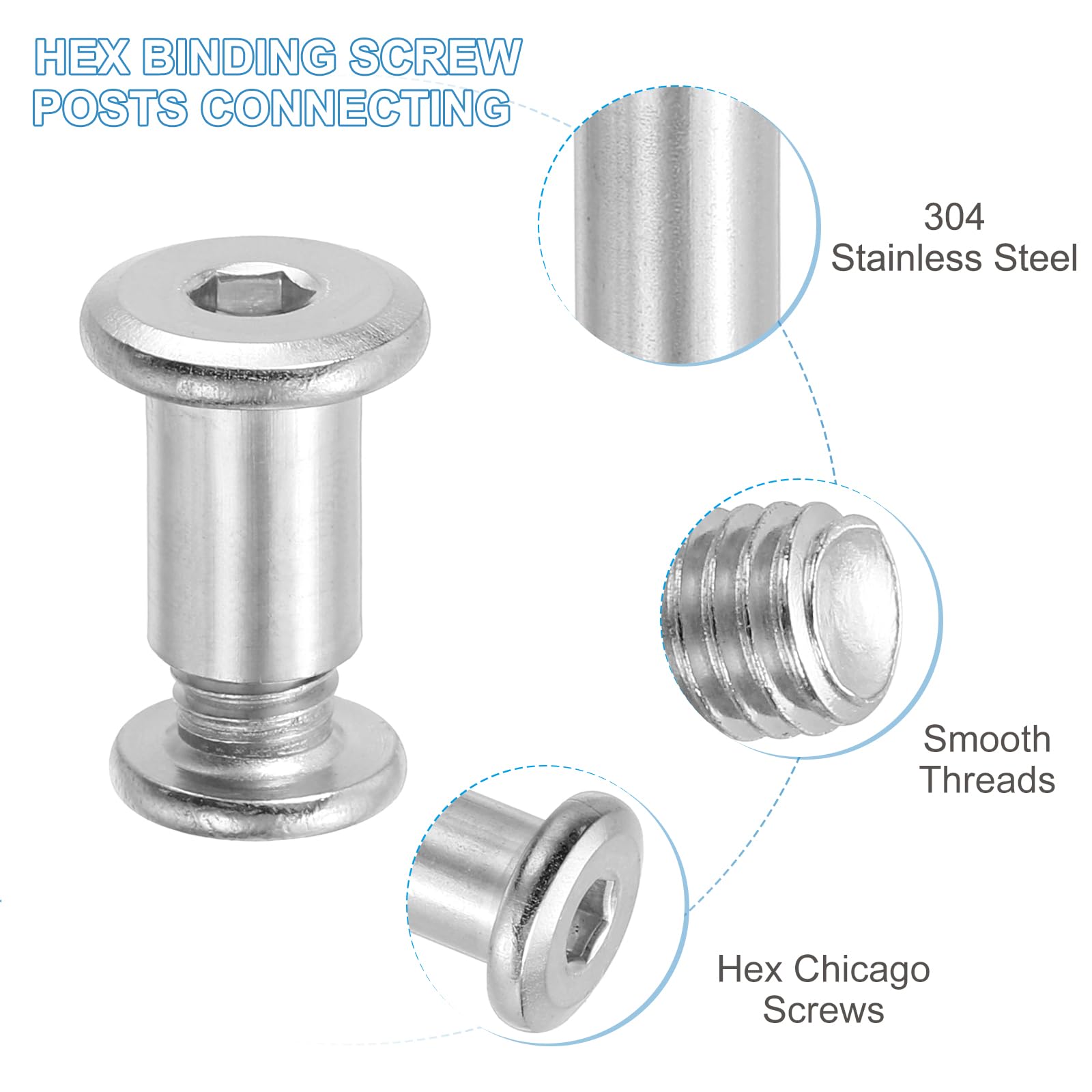 PATIKIL Hex Chicago Screws - Image 3
