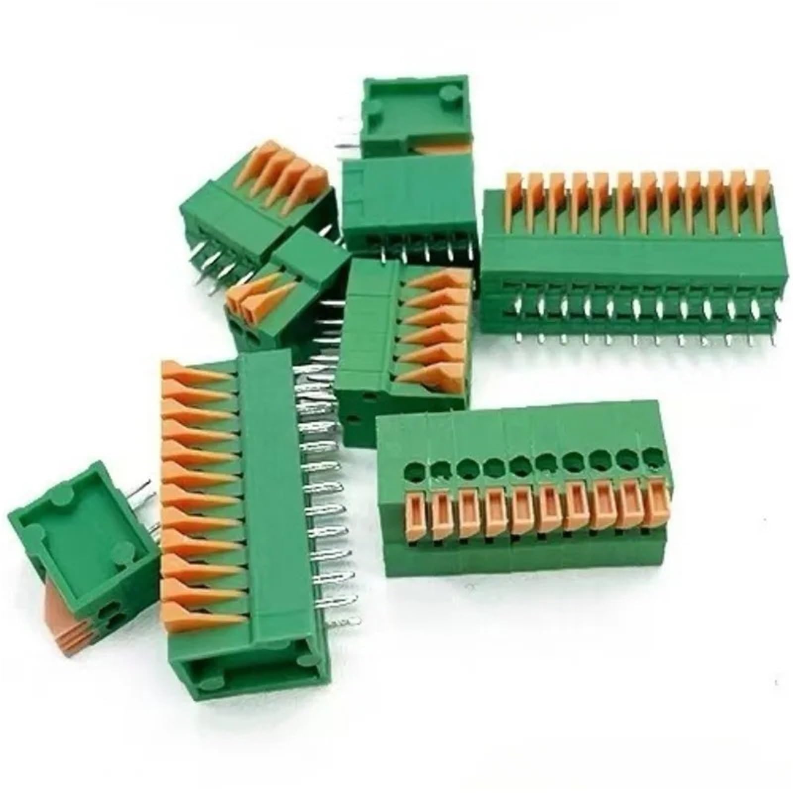 Blok zacisków bez śrub z wkładką sprężynową, skok 2,54 mm, KF141V KF141R, prosty/zakrzywiony, 5/10 szt. (KF141V, 50 szt., 4P)