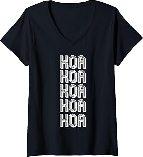 Womens KOA Kailua-kona Hawaii Airport Travel V-Neck T-Shirt