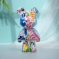 Estátua de urso para decoração de casa, decoração de escultura abstrata de animais para sala de estar, quarto, escritório na mesa, prateleira, armário (tipo E)