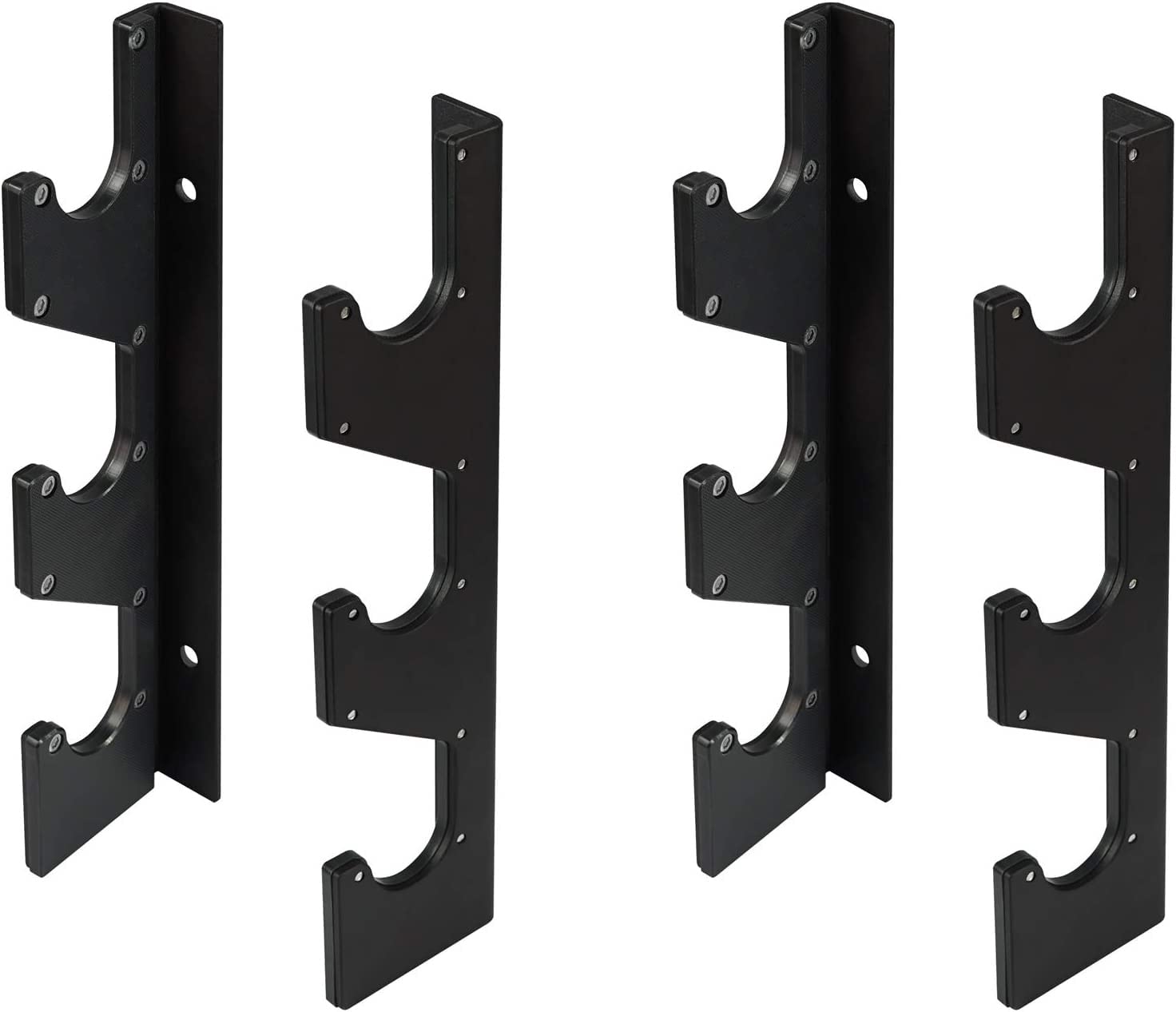 Yes4All Horizontal Wall Mounted Barbell Holder with Protective UHMW Plastic Layer - Hanging Rack For Barbell, Weighted Workout Bar and Lat Pull Down Bar - Barbell Rack
