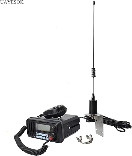 Miniatura 10 de UAYESOK Antena VHF marina de 13.4 pulgadas, antena de barco de acero inoxidable de perfil bajo 159V02 W16.4 pies RG-58 cable coaxial, soporte de
