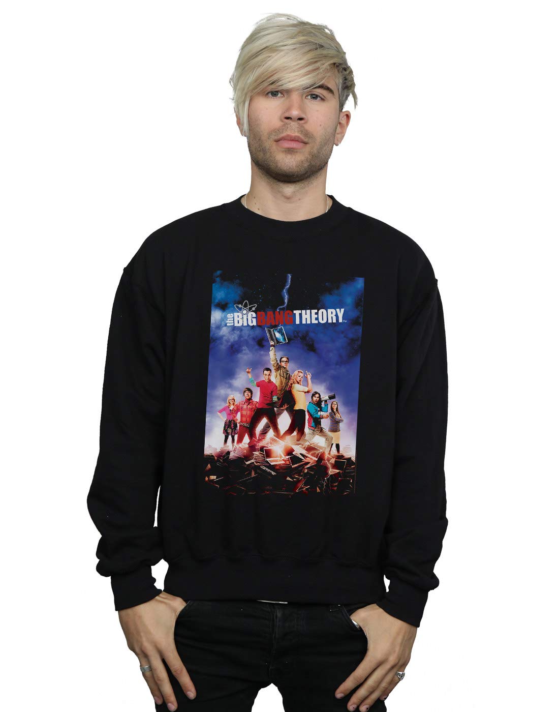The Big Bang Theory Men's Character Poster Sweatshirt Black Large