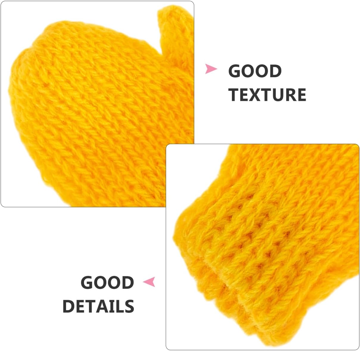 ibasenice 8 pcs Doll Gloves Mini Knitting Gloves Soft Yarn Small Knit Accessories for Dollhouse Miniatures DIY Art Supplies for Crafting Decorating Outfit Changes
