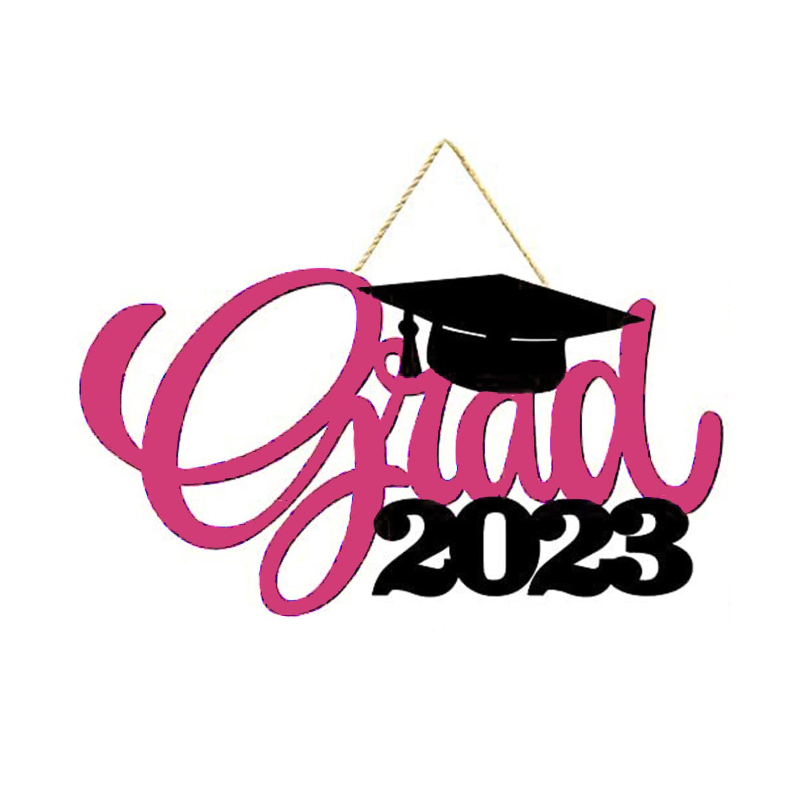 Buxuaaaa 2023 Grad Decorations Wood Sign 2023 Graduation Photo Booth Props Class of 2023 Wood Signs for Senior Graduation Party Party Decorations