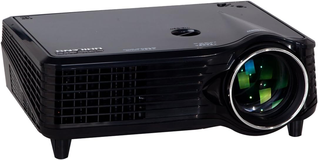 Movie Projector, BRILENS Portable Home Theater LED Projector with 2000 Lumens Support 1080p Multimedia LCD Projector 200” Screen Compatible HDMI VGA USB AV Interface for Game Outdoor Night BL960