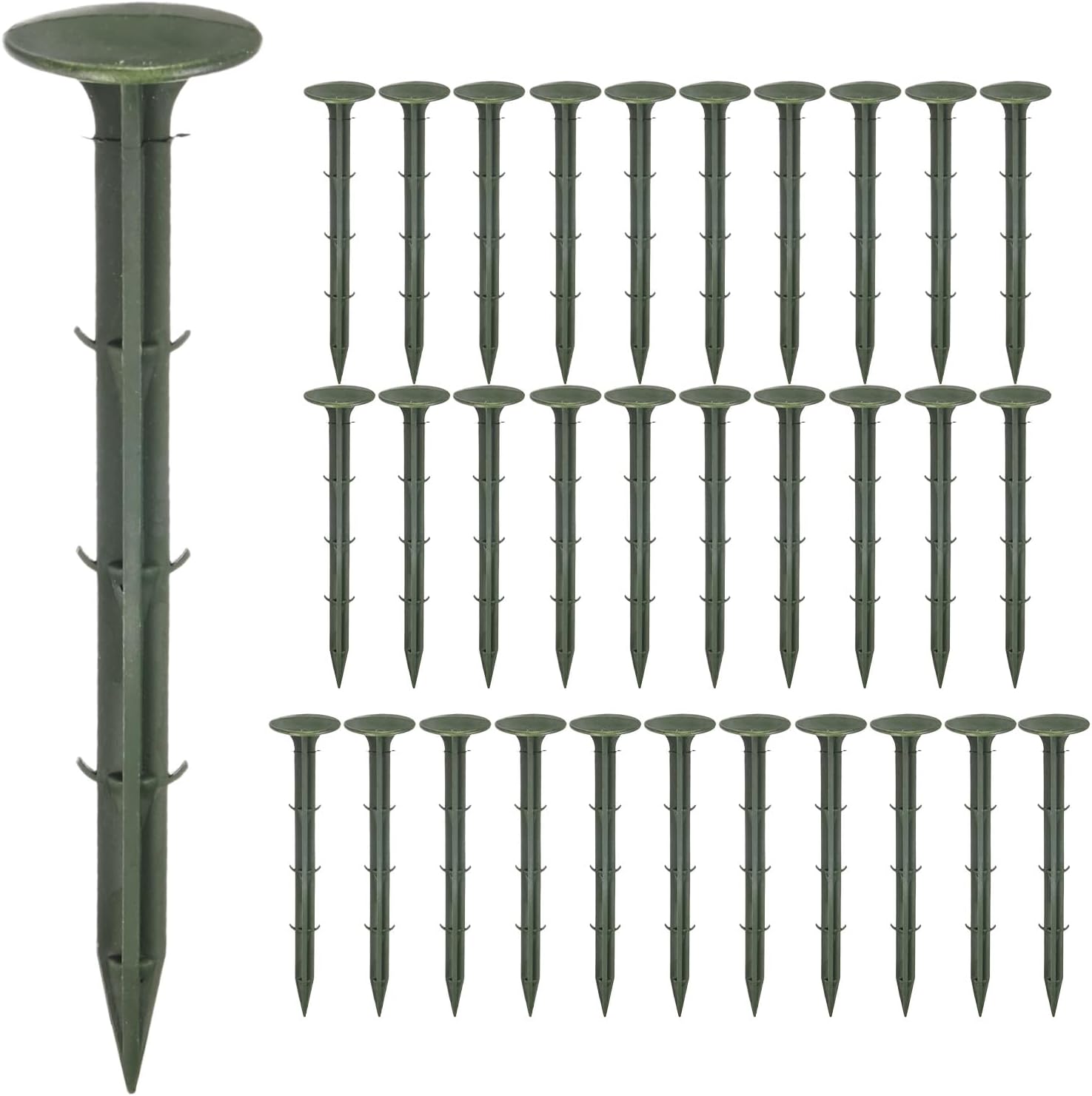 測量マーカー ガーデンステークス 6.3 x 1.3インチ プラスチック製ロープロファイル測量ステーク 敷地ラインマーカー 境界アン