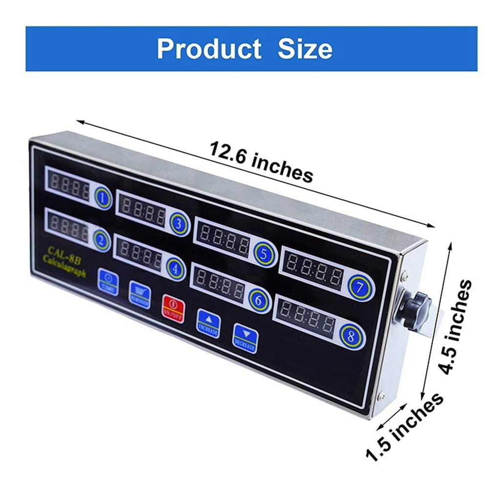 Kommerzielle 8 Kanal Digital KüChen Timer, Rostfreier Stahl KalküL Timer mit, Uhren Erinnerung, EU Stecker