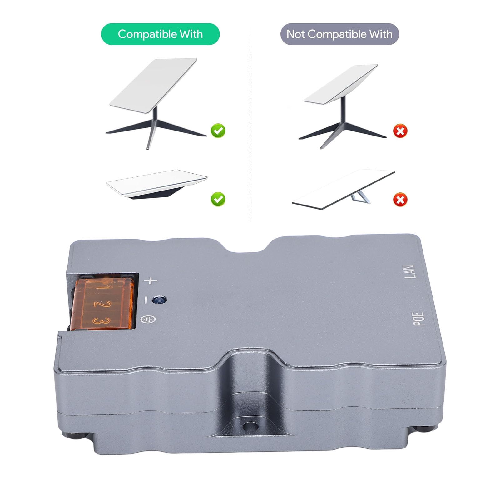 Gigabit Power Over Ethernet Injecteur, Poe + (320W) Power Network, Distances jusqu'à 10 Mo/S 100 Mo/S 1000 Mo/S, Noir