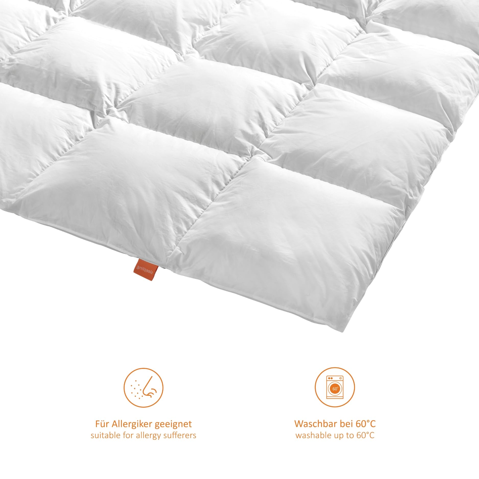 Piumone Estivo Leggero 135x200 Cm - 90 G/mq, Bianco, Morbido E Traspirante - Foto 9