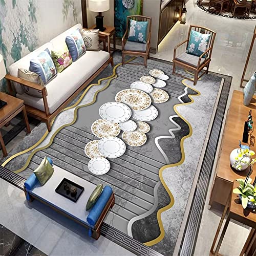 RUGMRZ Balkonboden Retro- Blumen und Vögel des neuen Wohnzimmers im...