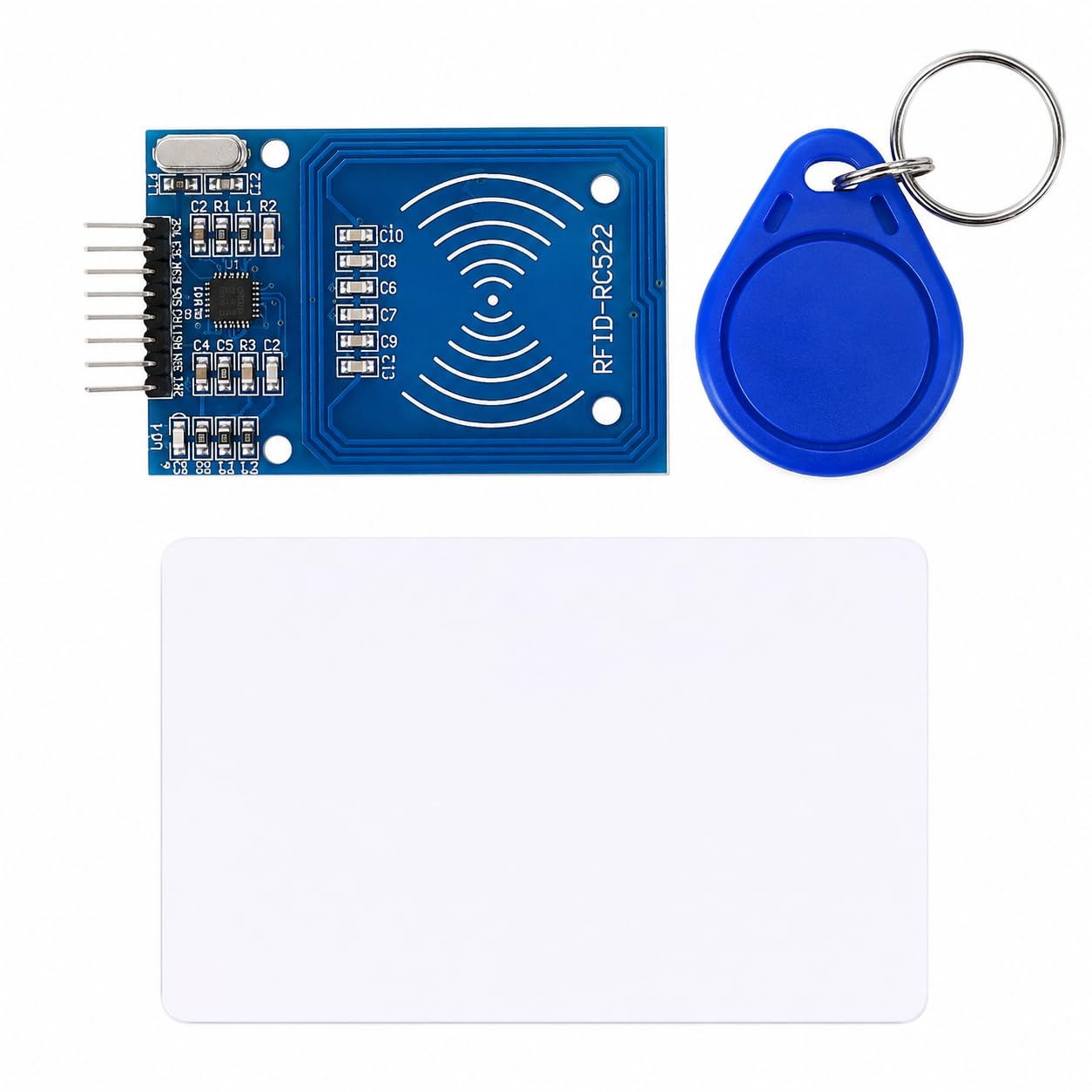 RC522 RFID Reader Module Kit | 13.56MHz RFID IC Card Sensor with S50 RFID Card & Key Ring Tag | Compatible with Arduno, Raspbery Pi, ESP8266 & DIY Electronics-image-14