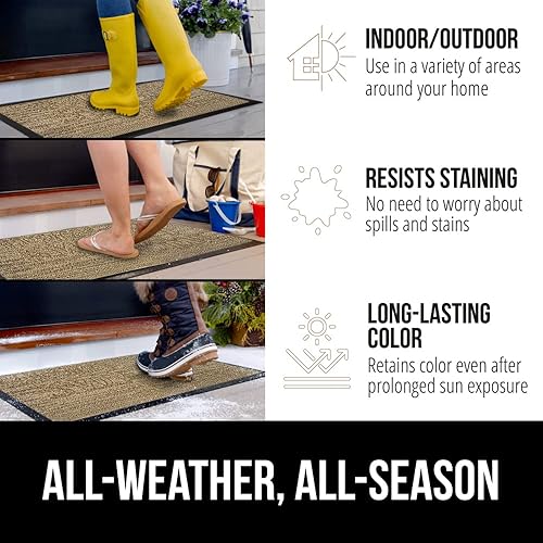 Miniatura 3 de Gorilla Grip WeatherMax - Tapete para todas las estaciones 100% impermeable, 47x35 pulgadas, goma natural duradera, resistente a manchas y
