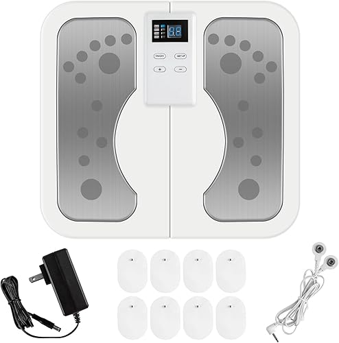 Dispositivo fisioterapéutico eléctrico de pies para aliviar el dolor muscular corporal y neuropatía, máquina de reflexología de circulación de pies