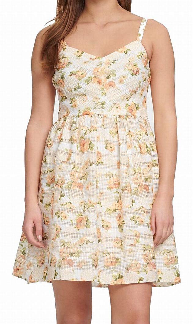 Robe décontractée imprimé floral kensie jaune 42 le confort stylé sans serrer - 5