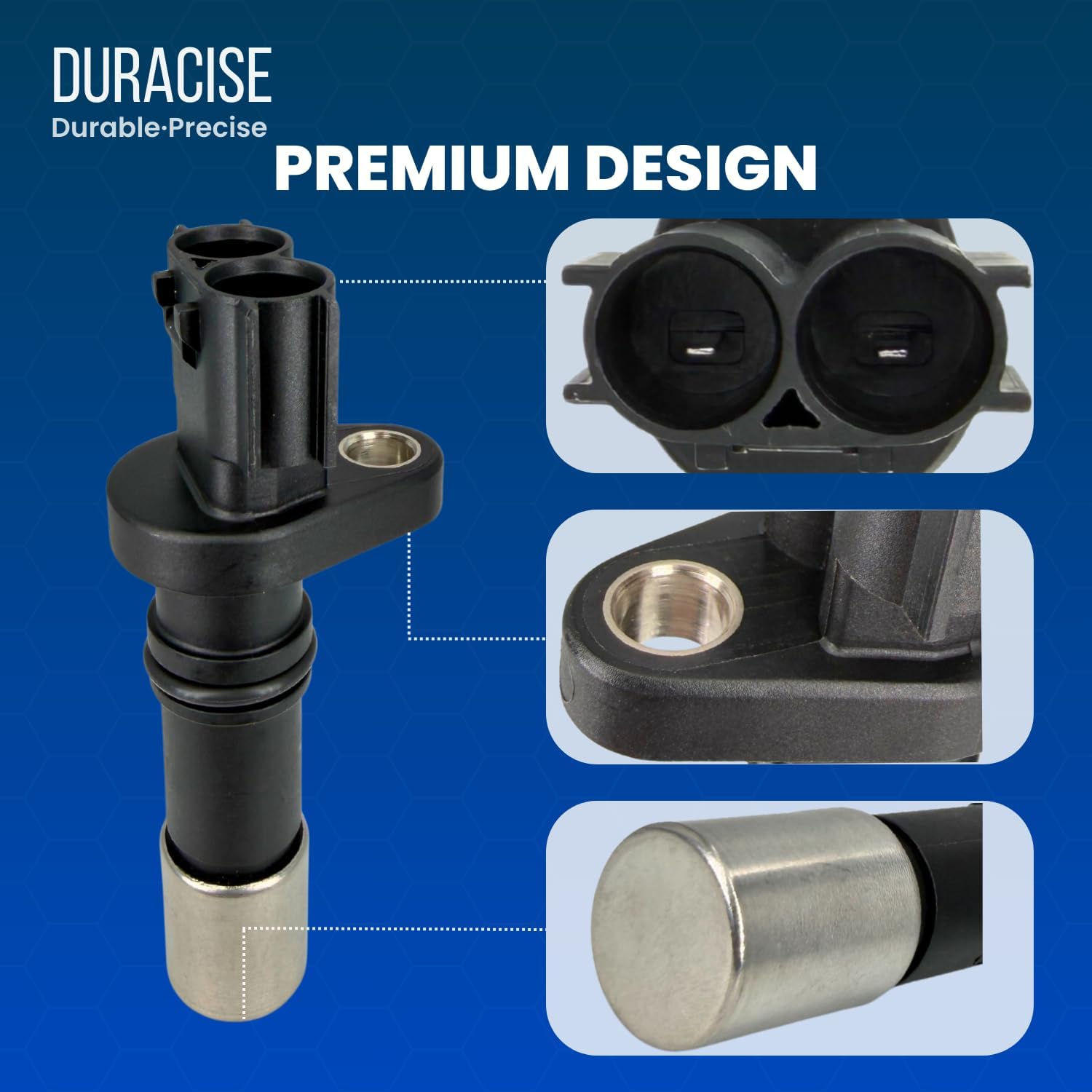 DURACISE Engine Crankshaft Position Sensor Compatible with 2009-2022 Toyota Corolla, Camry, Prius, RAV4, Highlander, Sienna, Matrix & 2011-2018 Lexus ES300h, CT200h, NX300h, OEM#9091905070, 90919A5004