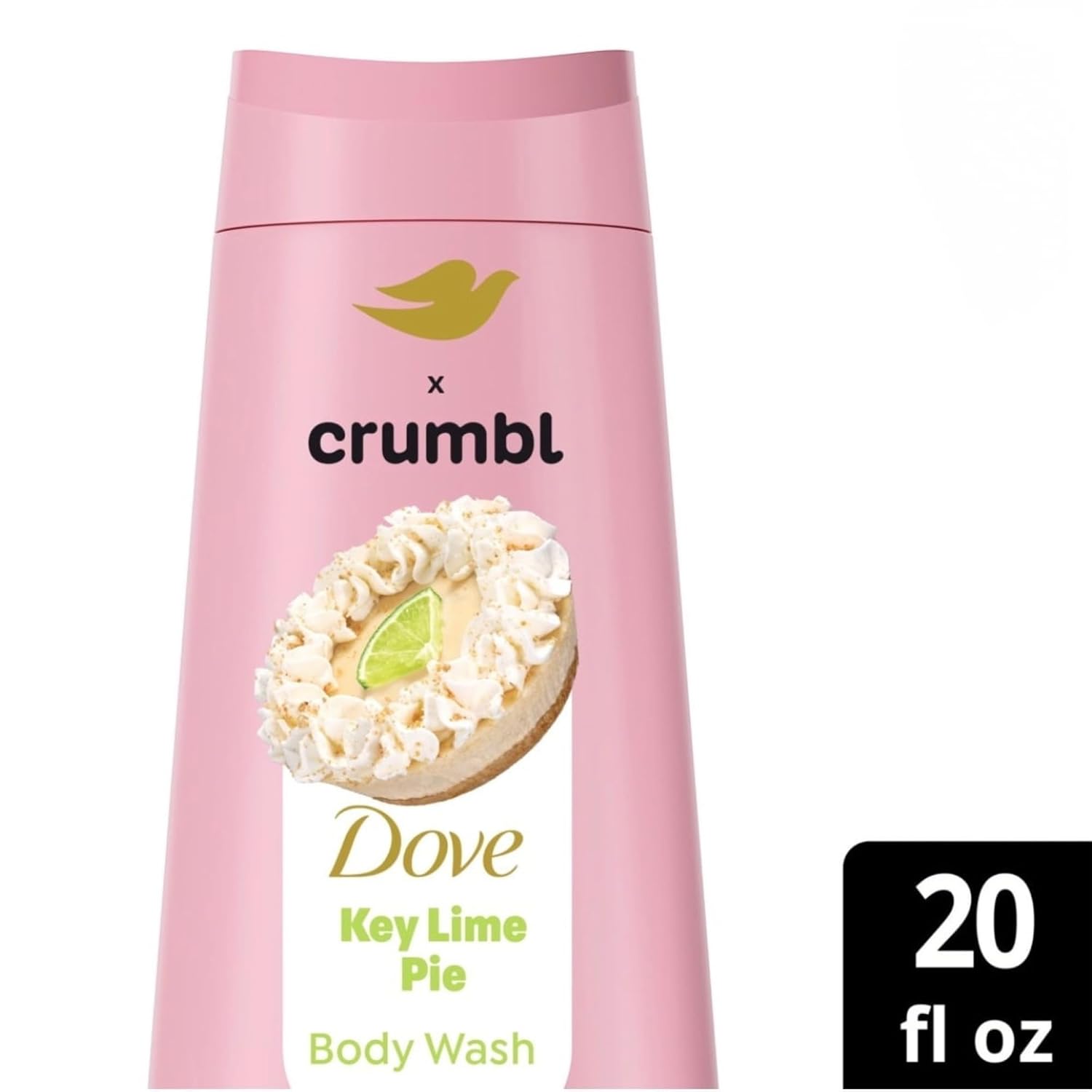 Dove x crumbl Limited Edition Key Lime Pie Nourishing Body Wash, 20 fl oz and Body Scrub, 15 oz Set image 4