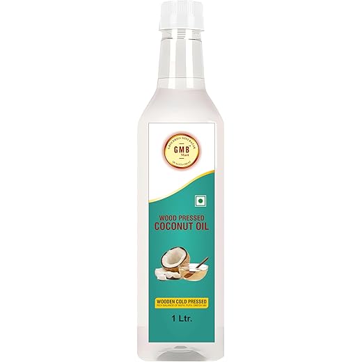 GMB Mart Wooden Cold Pressed Extra Virgin Coconut Oil 1 Litr