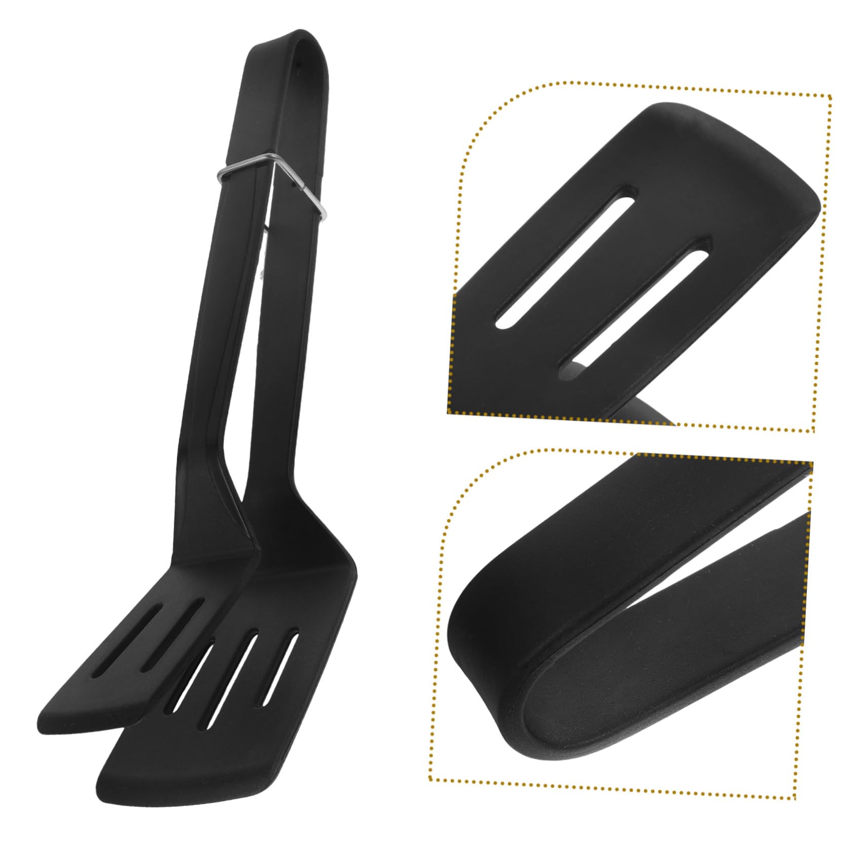 5 Pezzi Pinza Silicone Multifunzionale per Grigliate e Spatola Antiscivolo con Design Compatto e Resistente Utensile per Friggere e Girare Alimenti