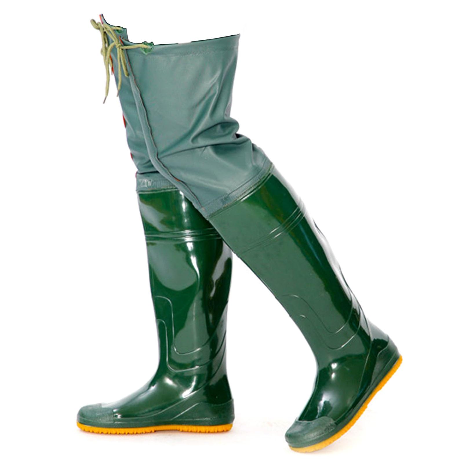 Stivali A Coscia Stivale da pesca in PVC impermeabile per trampoliere per anca all'aperto, piede impermeabile leggero con suola spessa(Size:43 EU)