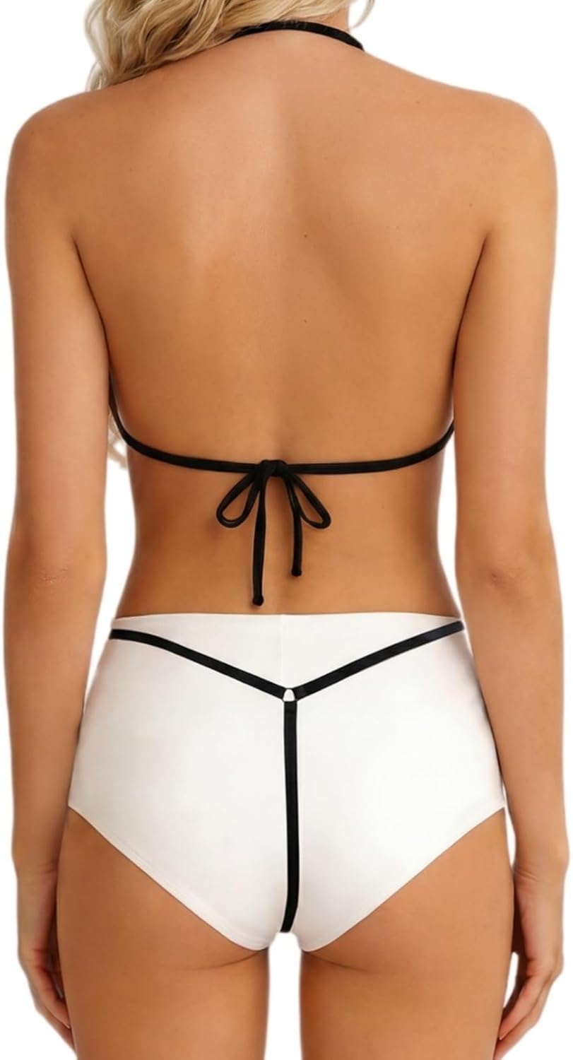 Women Bikini Sets with Sexy Micro Mini Thong Bathing Swimsuit | Tiny G String Lingerie, See Through Clothes