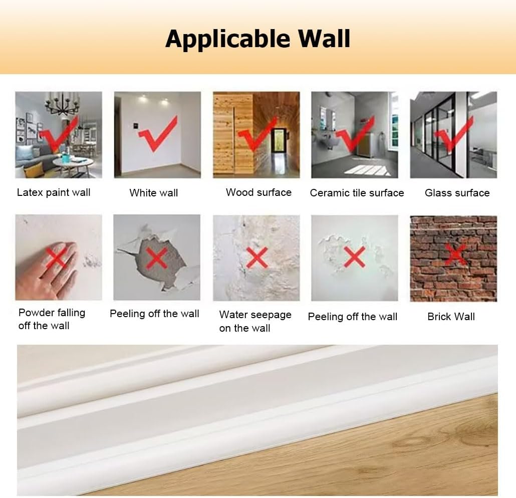 100 CM PVC Corner/Ceiling Paintable Cable Duct, Cord Channels/Cover with Self-Adhesive Back for Home/Warehouse/Factory/Office(White,11x11mm/0.43x0.43in)