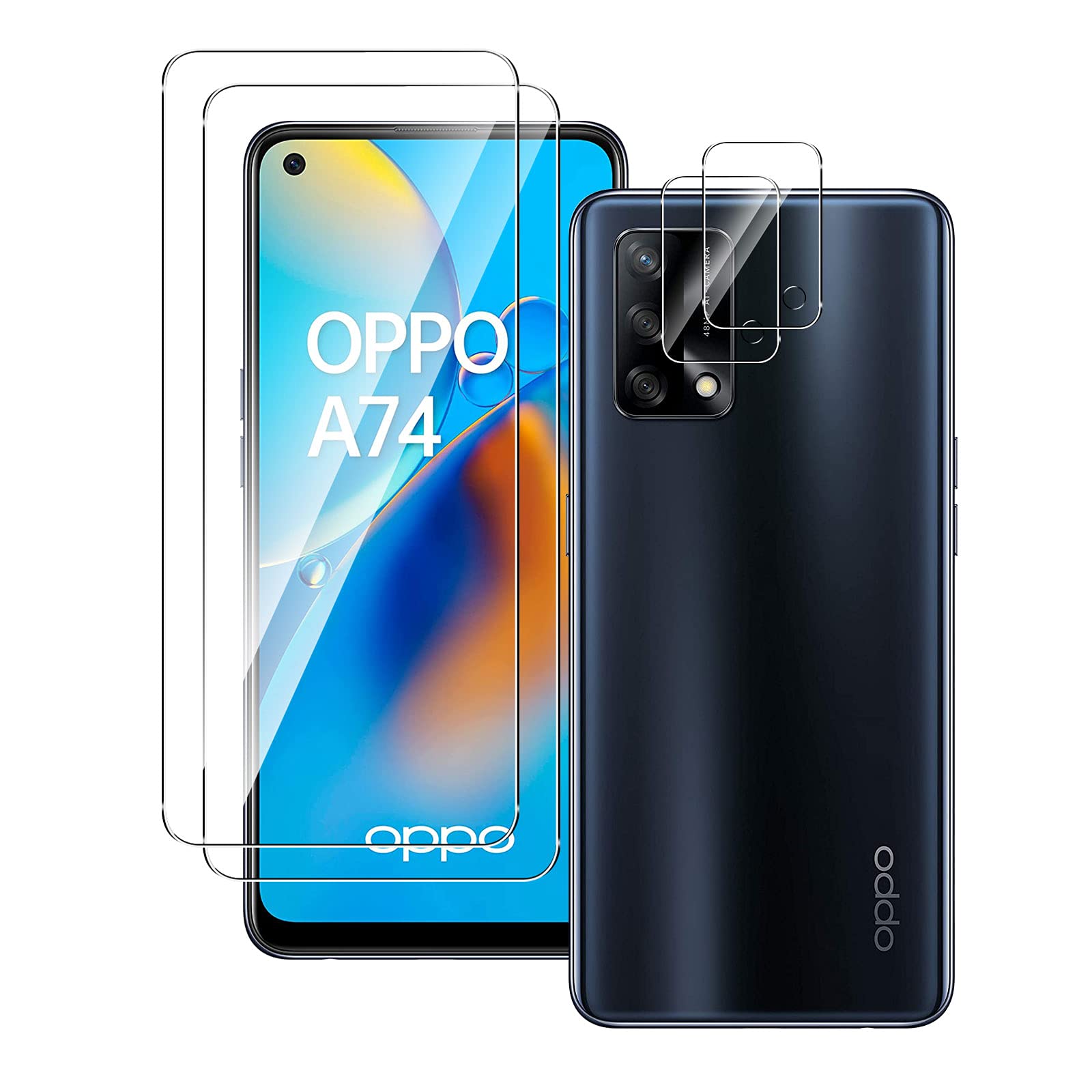 Pellicola In Vetro Temperato Per Fotocamera Posteriore Oppo A74 4G – 0,3 Mm, Protezione Antiurto