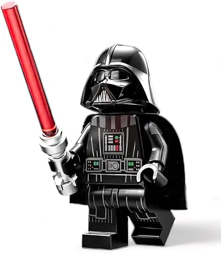 LEGO Star Wars: Minifigura de Darth Vader con sable de luz y capa extra negra