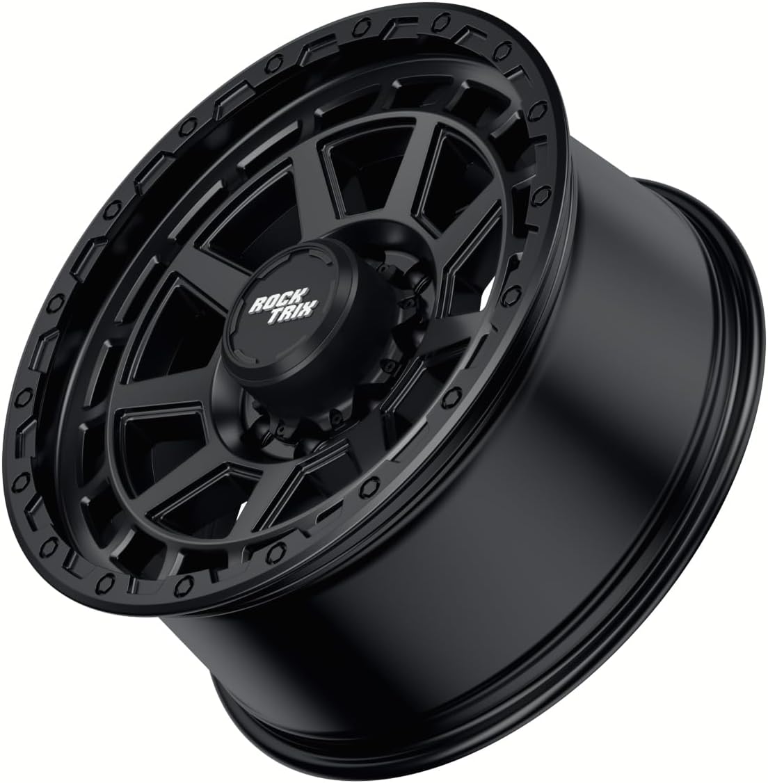 RockTrix RT114 20x9 Matte Black Wheels, 8x170 Bolt Pattern, 12mm Offset, 5.5" Backspacing, Heavy-Duty 8 Lug Rims Compatible with Ford F250 and Fits Ford F350 Super Duty 1999-2026