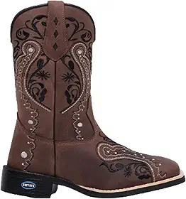 Bota Texana Feminina Country Bordada Sola de Borracha