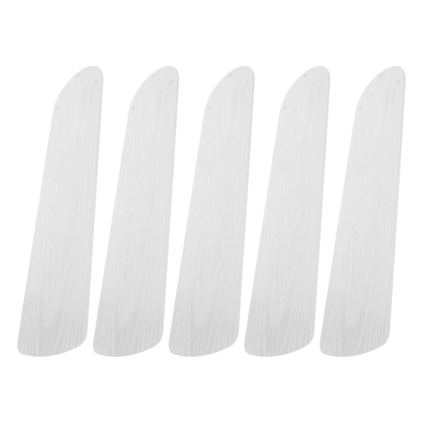 5 Piezas Aspas 52,4 Cm de Plástico Blanco de Ventilador de Techo Repuesto Silencioso y Elegante para Interiores para Ventiladores de Techo Eléctricos