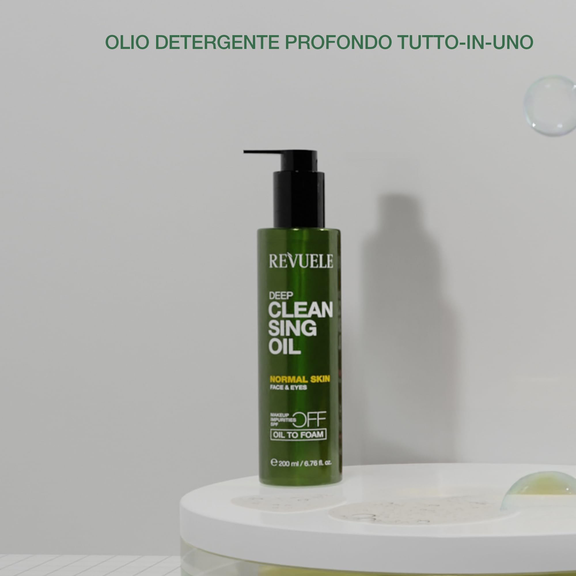 REVUELE REVUELE Olio Detergente Profondo – Struccante Viso & Occhi ad Azione Purificante, Trasforma in Schiuma, Rimuove Trucco, Sebo e Residui di Solari, Idrata e Lascia Pelle Fresca e Radiosa, 150 ml