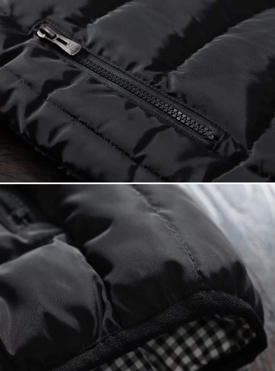 Vcansion Gilet imbottito da uomo con colletto alla coreana casual