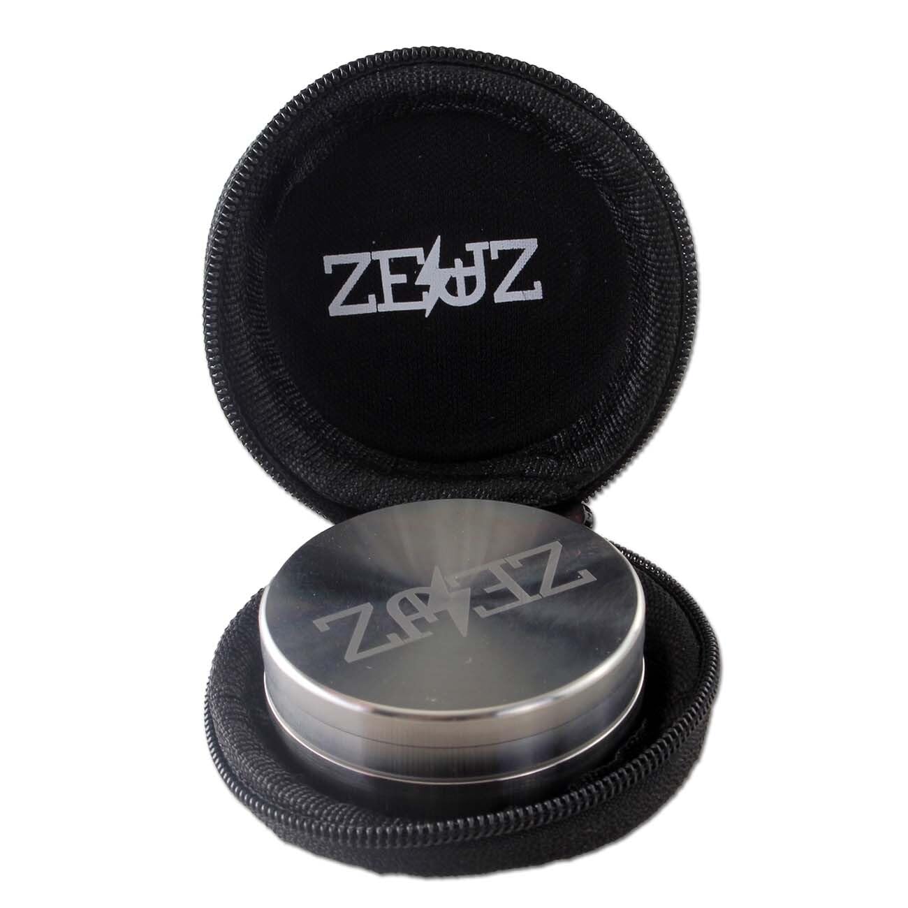 Black Leaf Edelstahl-Grinder ZEUZ 2-tlg. | Kräutermühle | kraftvoll, präzise, unzerstörbar | Tasche inkl.