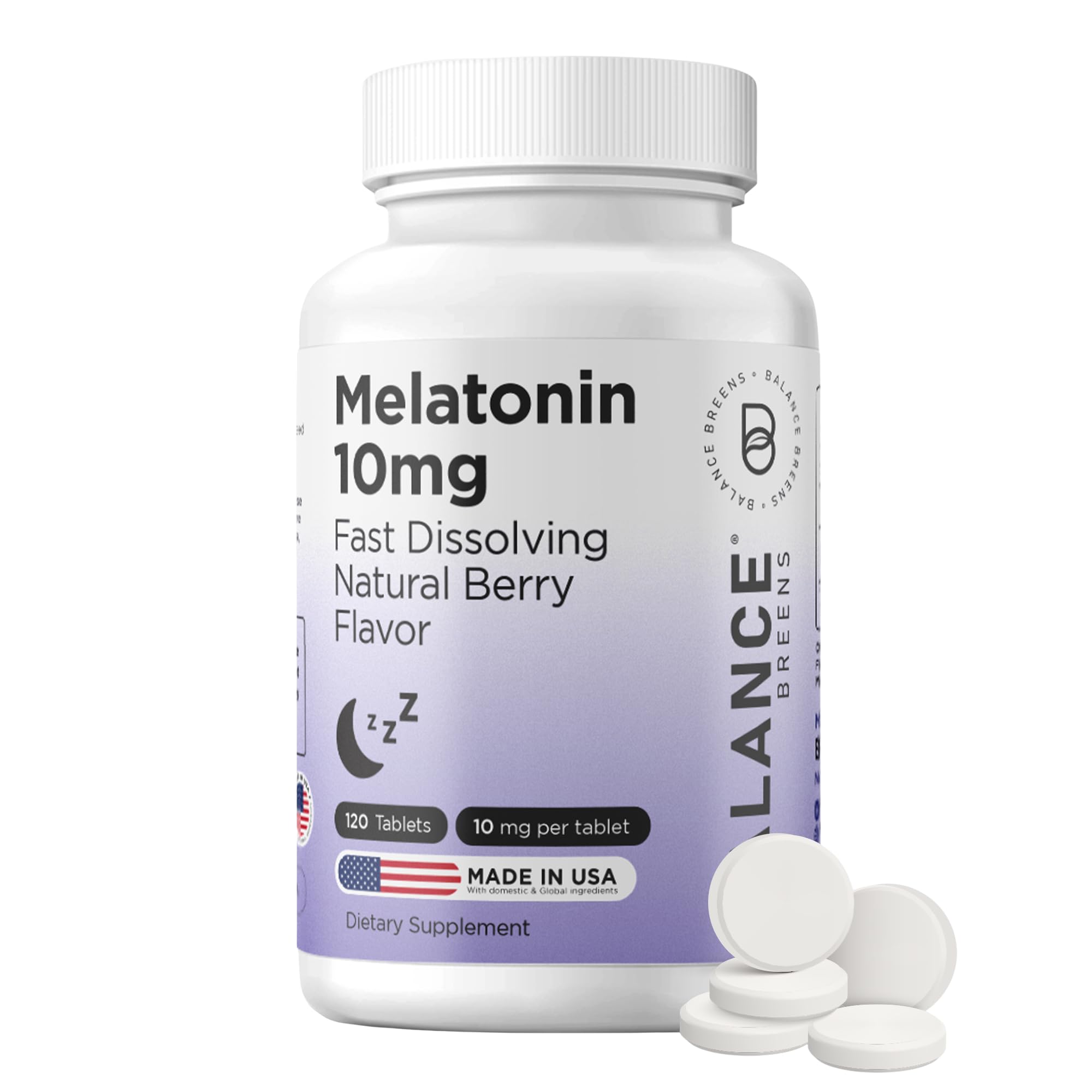 Amazon.com: Balancebreens Melatonin 10mg Fast-Dissolve, 120 Tablets –  Natural Sleep Aid for Restful Nights, Drug-Free Support for Relaxation and  Tranquility : Health & Household