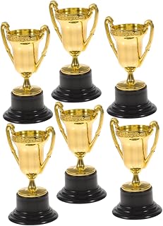 CAXUSD 6pcs Mini Trophy Mini Toys for Kids Soccer Trophies Kids Sports Toys Kids Classroom School Reward Tiny Trophy Awards Trophy Trophies for Reward Early Learning Trophies Trophy Cup