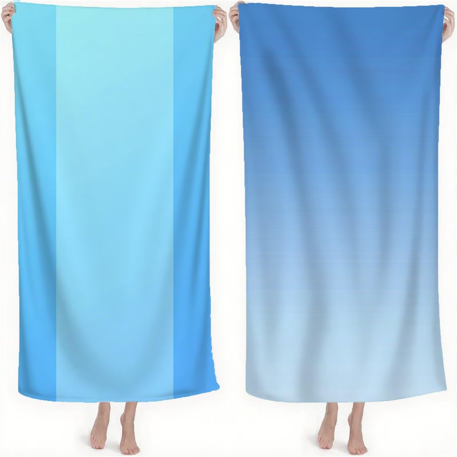 Serviette de Plage XXL 90x180 cm Anti Sable et Séchage Rapide mikrofibra Drap de Plage Serviette de Bain Grande Taille Drap de Bain pour Homme Femme Voyages Natation Camping Pique Nique Bande S-41