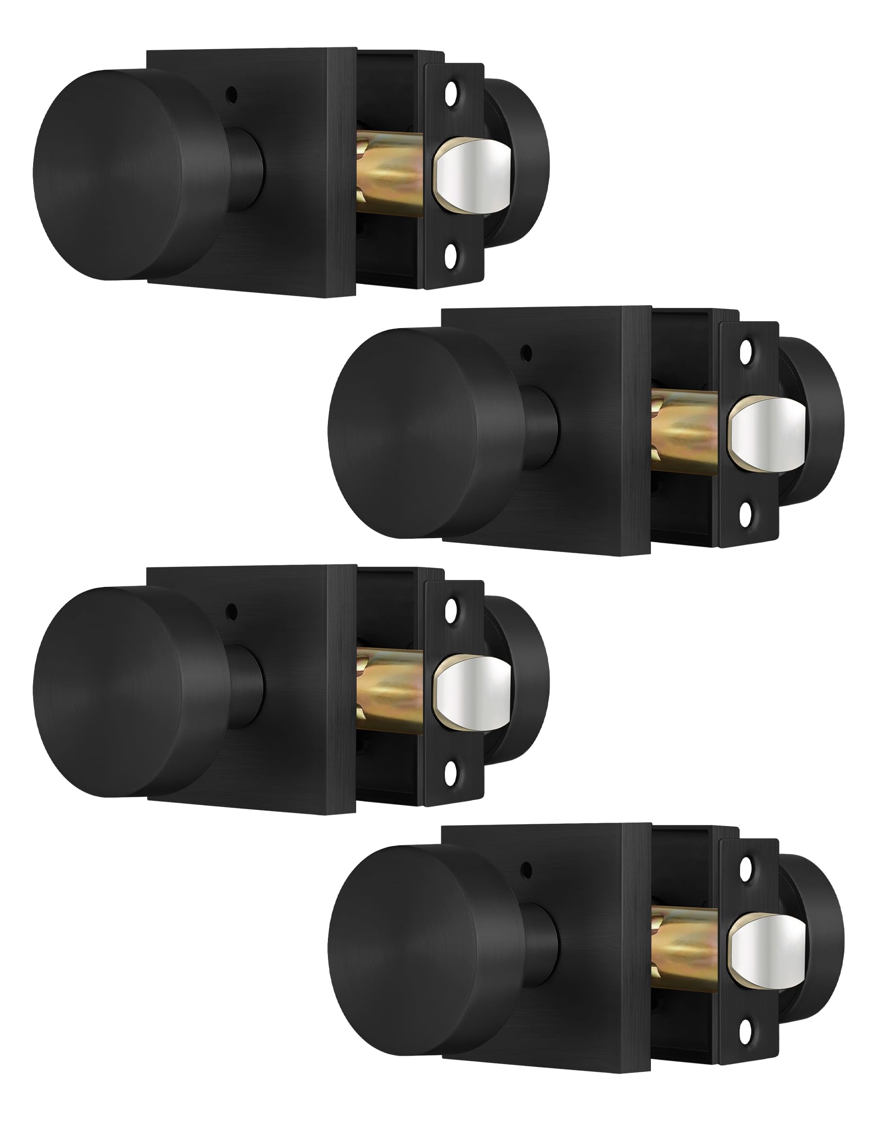 Matte Black Passage Door Knobs - 2 Pack -11