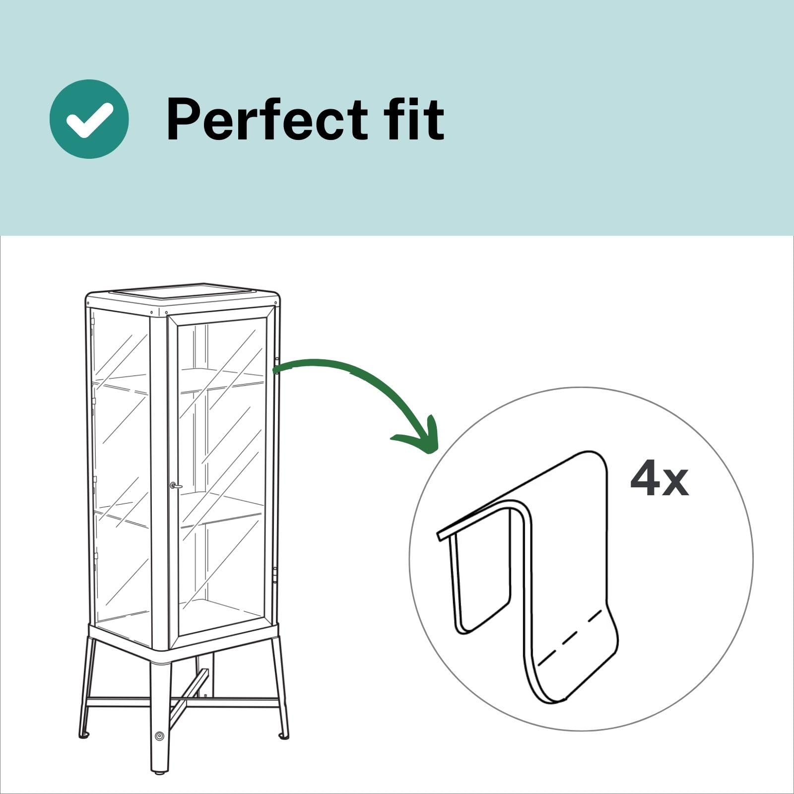 Floor Support for Ivar 114594 Suitable as Replacement Parts for IKEA Fabrikör, Trotten, PS Shelving Brackets, Shelf Brackets - Image 4