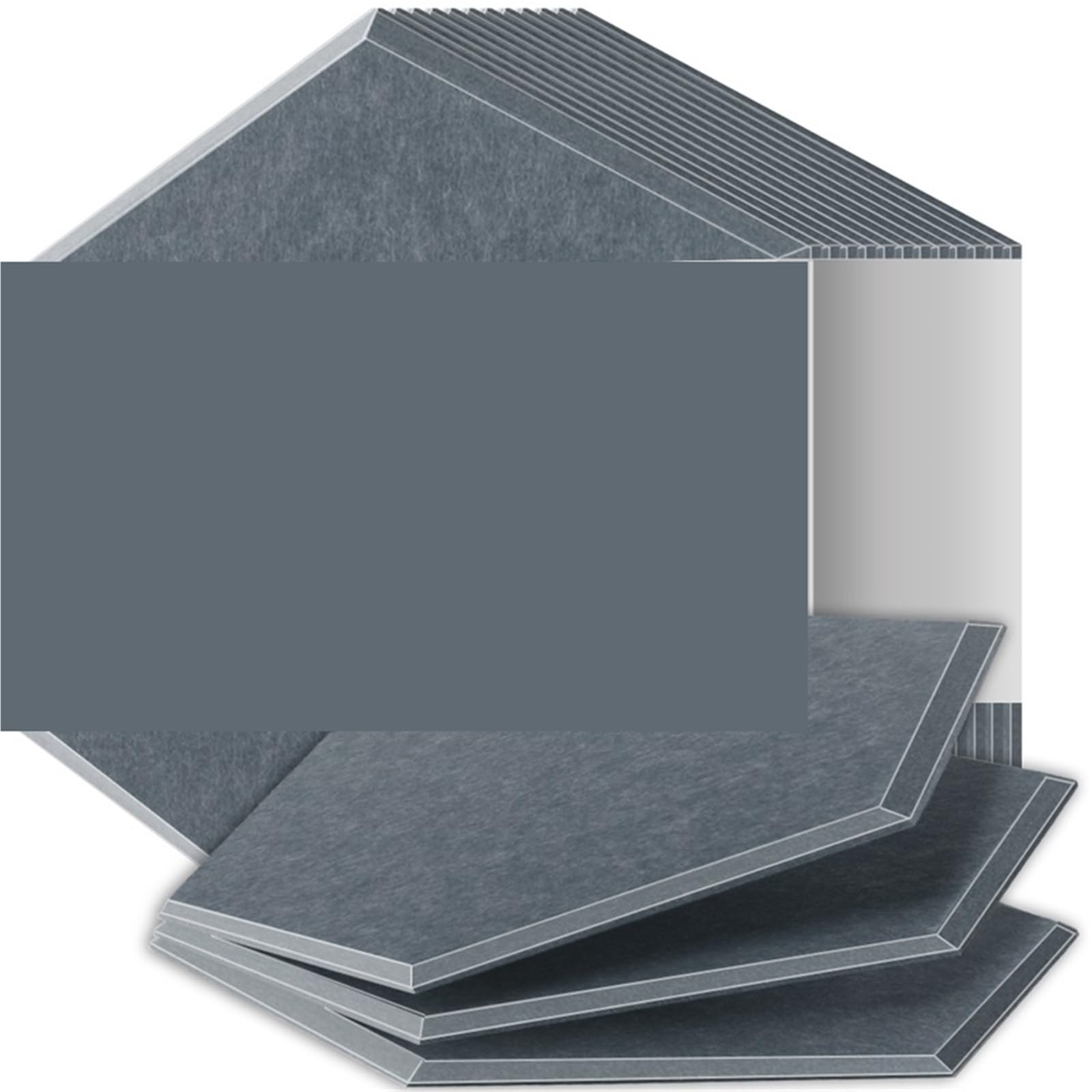 Paneles Acústicos Hexagonales Paneles insonorizados de alta densidad resistentes al fuego que absorben el ruido y eliminan los ecos Para el estudio(29 Moonlight Grey,12 Pcs,0.8cm Medium Density)