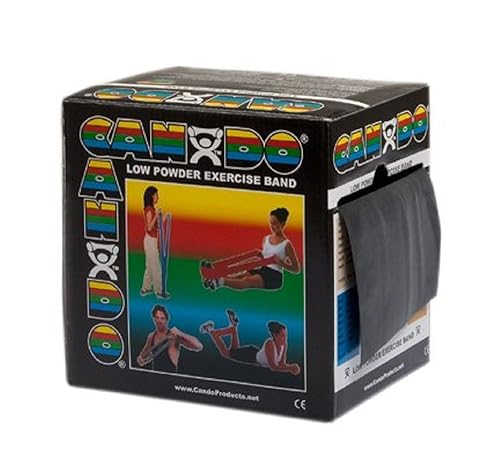 Miniatura 7 de CanDo Bandas de ejercicio rollo de banda de ejercicio, X-Light, 6 yardas, sin látex