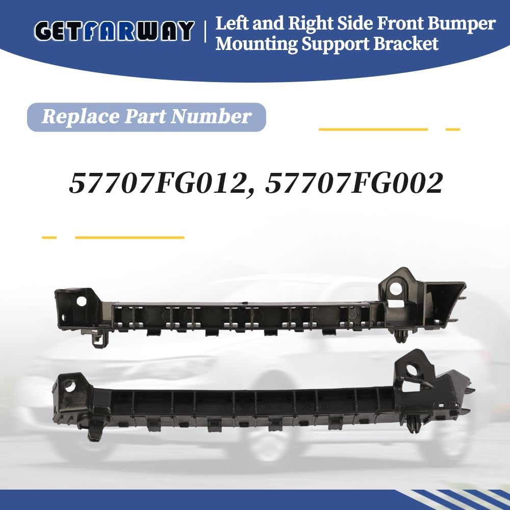 Left & Right Side Front Bumper Mounting Support Bracket 57707FG012 57707FG002 Compatible with Subaru Impreza 2008 2009 2010 2011