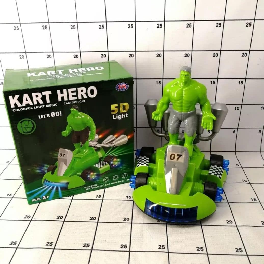 WELL ENTERPRISE Stunt Bike Toy Kart Super Hero Hulk Stunt Car Bump and Go Toy with 5D Light & Sound Car Scooter Bike Toys for Kids Toddlers (Green) (B0CKFHR1X8) Amazon Price History, Amazon Price Tracker