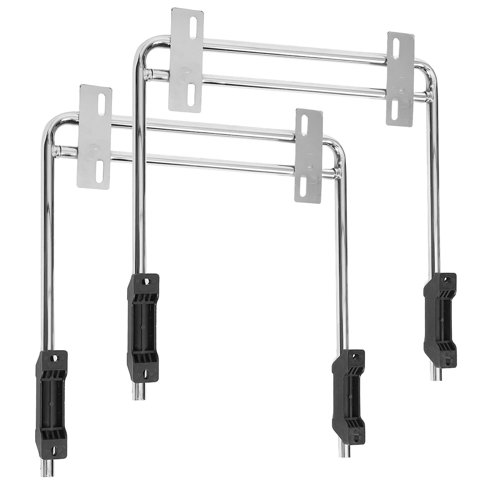 VILLCASE 2 Piezas Reposapiés para Silla de Oficina Soporte para Reposapiés de Silla de Oficina Hierro Plata Extensible 37,5cm Giratorio Instalación Fácil Confort Ergonómico en Casa