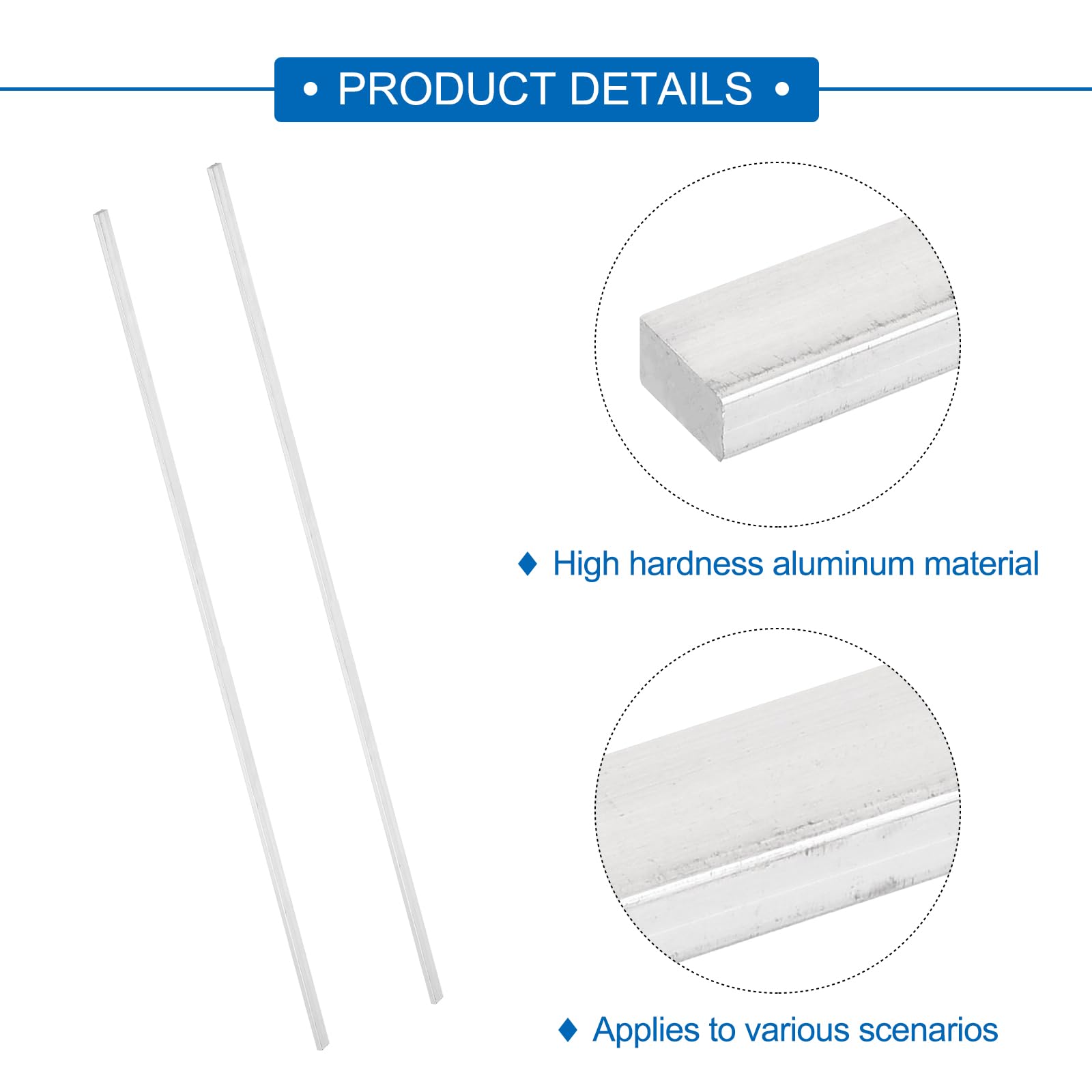 6061 Aluminum Flat Bar - 1/8" x 1/4" x 16" -4