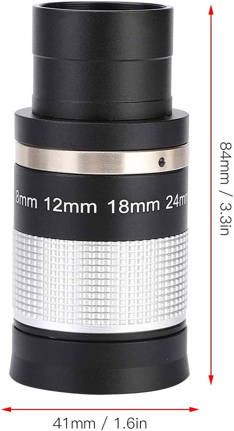 Pomya Telescope Eyepiece, 1.25in 8-24mm Zoom Eyepiece Multi Coated Optic Lens for Telescope for Watch Scenery, Observation, Nebula,etc